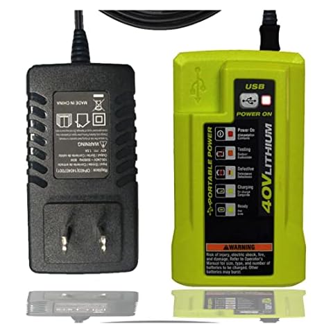 ANOPIW OP403 40V Lithium Battery Charger Replace Ryobi OP403 OP404 W/USB Plug in to Charge OP4015 OP40201 OP4026 OP4026A OP4030 OP40301 OP4040 OP4060 OP4060A OP40601 OP4050 OP4050A … Cover