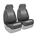 Coverking Custom Fit Front 50/50 Bucket Seat Cover for Select Chevrolet Corvette Models - Velour (Gray)