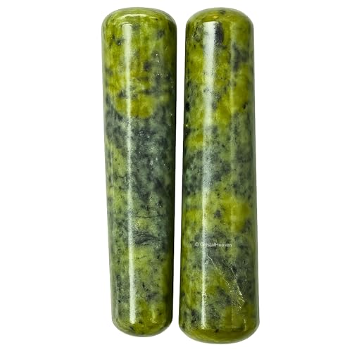 Image of Green Jade Crystal Wand - Smooth Crystal Wand for Energy Healing, Chakra Balancing, Meditation and Home Decor - Crystals and Healing Stones for Gift