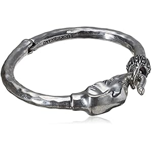 Lucky Brand Silver Elephant Cuff Bracelet, 2.38"