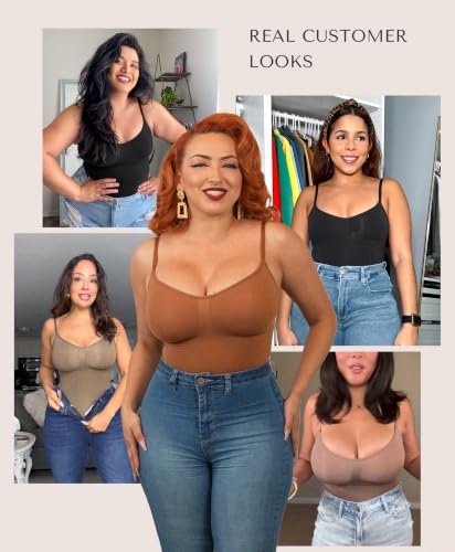 Image of SHAPELLX Shapewear Bodysuit Tummy Control Compression Seamless Body Shaper Slimming Bodysuit Top Thigh Slim Butt Lift