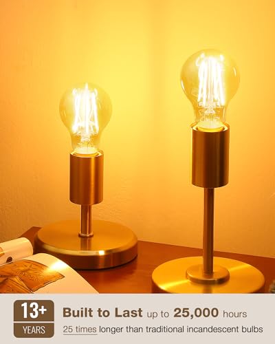 Image of Lafoy A19 Amber 2200K Soft Warm E26 Light Bulbs, Dimmable Vintage LED Edison Bulbs 60 Watt Equivalent, 550 Lumen Medium Base Lightbulbs, Antique Old-Fashioned Style 60W Replacement, 120V 12 Pack
