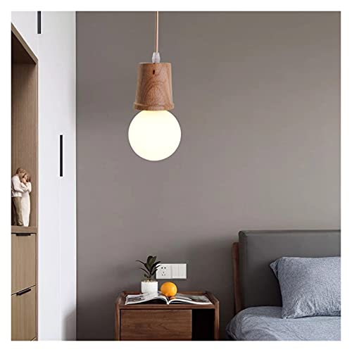 Lustres LED en bois E27 éclairage modulable et durable - 2