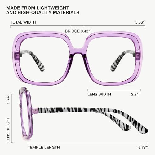 Image of miyya Blue Light Blocking Glasses for Women, Blue Light Glasses for Women Oversized Fashion Glasses