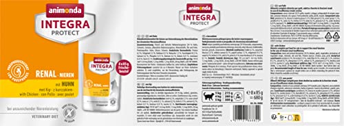 animonda INTEGRA PROTECT Katzenfutter nass Renal (Niere) mit Huhn (8 x 85g), vom Tierarzt empfohlen bei Niereninsuffizienz, mit Veterinären entwickeltes Diätalleinfutter für erwachsene Katzen