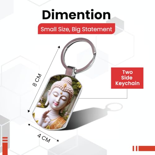 Image of Premium Printed Metal Keychain for Men & Women | High-Definition Artwork Print | Durable Key Ring for Car, Bike, Home & Office Keys | Stylish Decorative Key Holder Gift