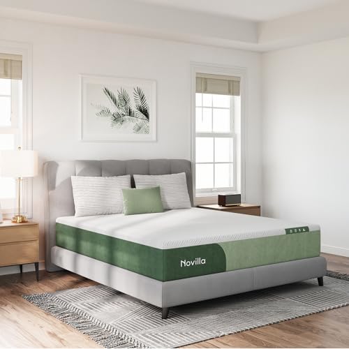 Novilla 12 Inch Twin Size Memory Foam Mattress with Cooling Gel for Pressure Relief - Medium Plush Twin Bed Mattress in a Box