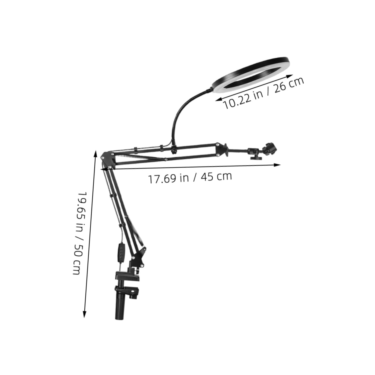 Soporte Ajustable para Teléfono Móvil Negro, Abs y Aleación