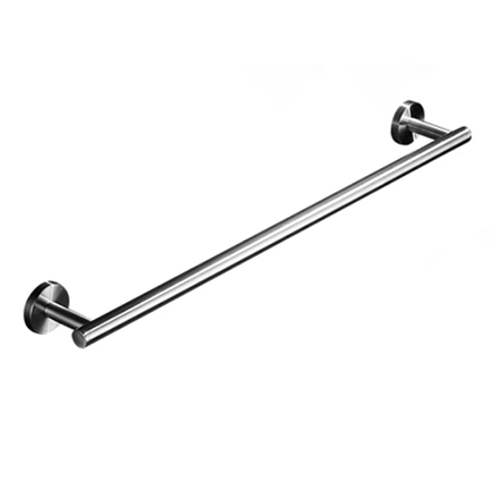 LMYSXAOZ Bathroom Single Towel Rod, SUS 304 Stainless Steel Wall Mounted Tower Rack, Kitchen Dish Cloths Hanger, Long, 30cm-88cm Multiple, Brushed Silver Finish (Size : 60cm)