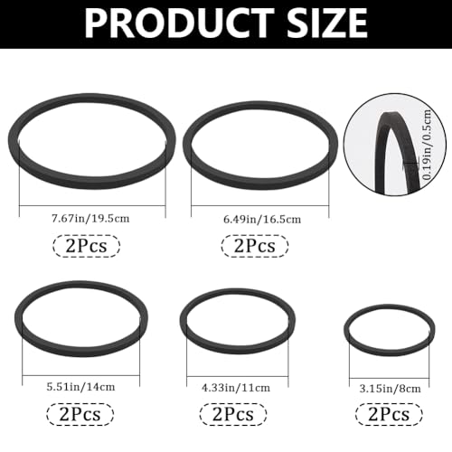 CREATCABIN 10Pcs Fish Feeding Rings Set Aquarium Floating Plant Rings 5 Sizes Foam Floating Plant Corral Round Fish Feeder Rings Fish Tank Plant Ring for Bettas Fish Aquarium Accessories Black - Image 2
