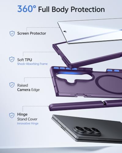 Image of FNTCASE for Z Fold 8 Ultra /Z Fold 7 Case: with Kickstand Hinge Protection