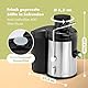 Clatronic Entsafter | ganze Früchte zerkleinern | großer Einfüllschacht | Slow Juicer | Tropfstopp für sauberes Arbeiten | einfache Reinigung | 400W | Entsafter Gemüse und Obst | Juicer | AE 3666
