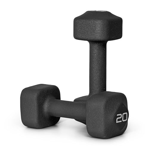 Tone Fitness Neoprene Dumbbell Weight Pairs with Anti-Roll Square Head | Multiple Options