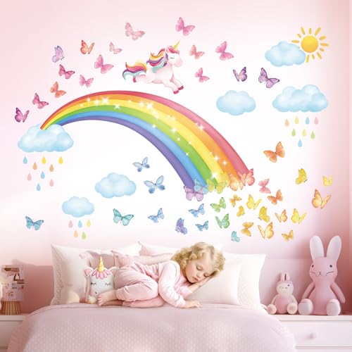 DECOWALL SG2-2309 Vinilos Decorativos Arcoíris y Unicornio miniatura 1