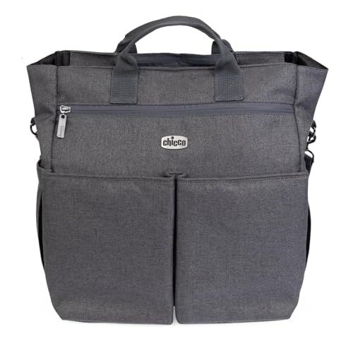 Chicco Sac pour parents léger et fonctionnel, équipé de grandes poches, pratique, élégant et fonctionnel, design élégant monochrome