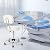 Rolling Swivel Stool Chairs with Back Wheels Height Adjustable PU Leather Massage Chairs Round Stools with Wheels for Medical Clinic Salon Home Office Hobby Desk Beige