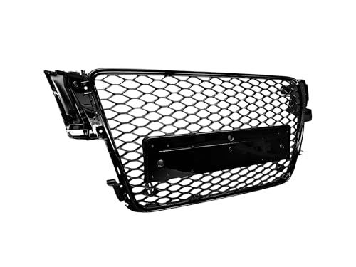 Calandre Grille Noir Brillant Nid Abeille Sans Sigle Compatible Avec A5 8T B8 07-11