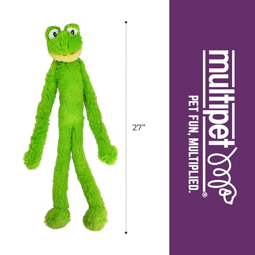 Multipet's Swinging Slevin XXL Oversized 30-Inch Green Frog Plush Dog Toy