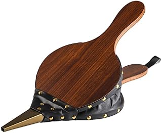 Tebery 17" x 7.5" Wood Bellows Fireplace Bellows, Fireside Blower Lighter, Wood Air Bellows, Brown