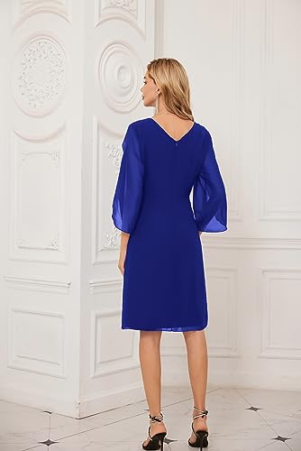 Image of GRACE KARIN Womens Formal Wedding Guest Dress 2026 Chiffon Cocktail Dress Mother of the Bride Dresses Midi Fashion Clothing