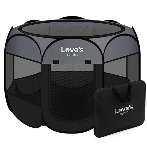 Love's cabin large dog playpen with foldable top