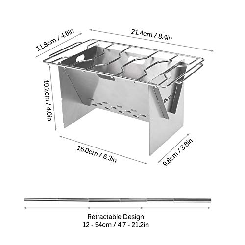 DECDEAL Camping Fogão A Lenha Ao Ar Livre Portátil Dobrável Mochila de Aço Inoxidável Fogão de Cozin
