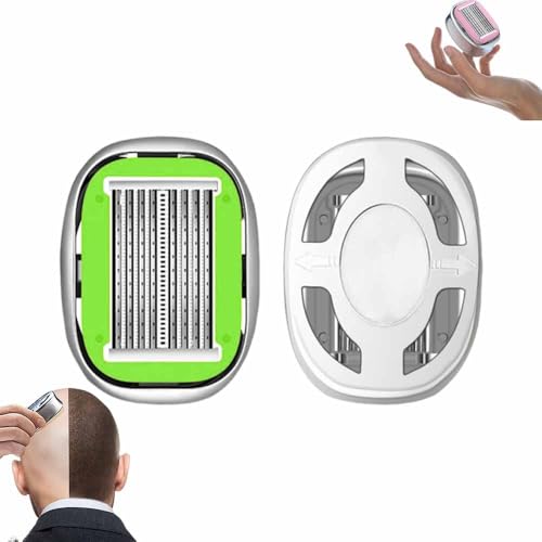 Herramienta de afeitado manual de cabeza calva, cortadora de pelo clásica portátil rápida, afeitadora de cabeza para hombres calvos, recortadora de corte de pelo de doble hoja de 8 capas para hombres