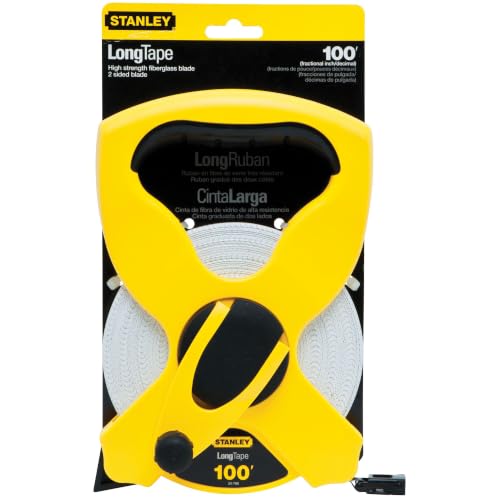 Image of STANLEY 100 Ft Tape Measure, Fiberglass Long Measuring Tape (34-790)