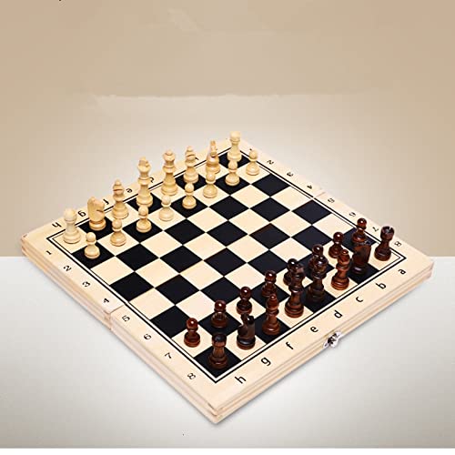 ZAW Schach Magnetisches Schachspiel Neue Massivholzfalzierung Hohe Qualität Schachbrett Spiele Panel Holzdruck Professionelle Unterhaltung Chess (Color : 34x34x2.5cm)