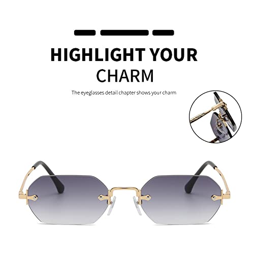 Vintage Rimless Square Sunglasses Women Men Travel Small Frame Sun Glasses Sexy Ladies3