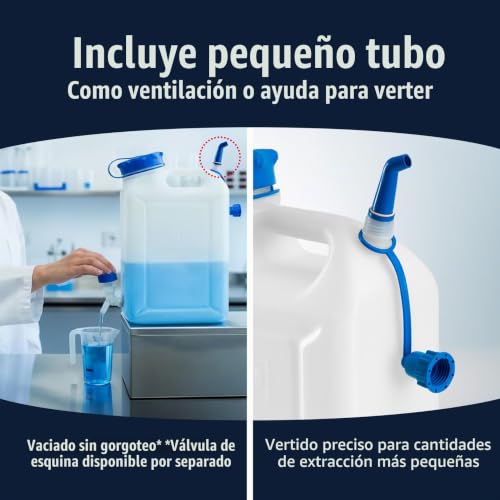 Miniatura 8 de Hünersdorff Bidón De Cuello Ancho 10 L, Pead Natural, Con Protección Uv