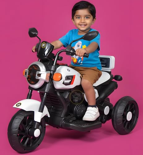 Image of Wishmaster Xtreme Electric Bike for Kids | 6V Battery Operated Ride-On with Bluetooth, MP3 Music, LED Lights & Foot Accelerator | Sturdy & Safe Toy Bike for Boys & Girls (1-5 Years)