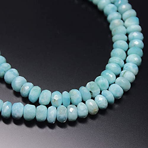 Perles larimar bleu AAA sans défaut de perçage pour enfiler vos bijoux en micro rondelles 3mm
