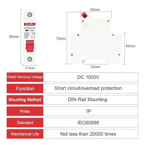 Mini disyuntor solar 1000V para proteger el inversor de tu vivienda aislada 3