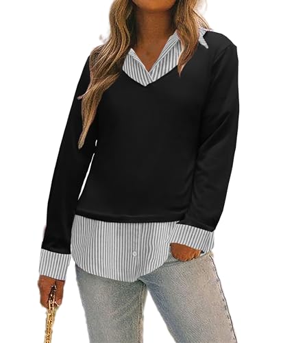 Oyamiki 2 in 1 Blouse Sweater Combo for Women...
