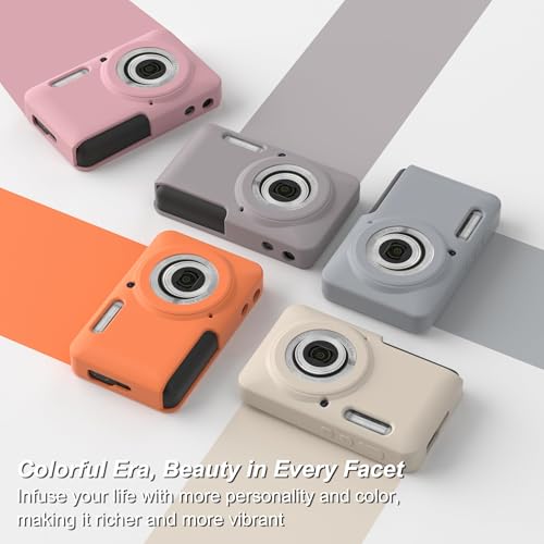 Silicone Case for Kodak PIXPRO FZ55 Digital Camera with Screen Protector and Lanyard for Kodak PIXPRO FZ55 Accessories- (Rose Grey)