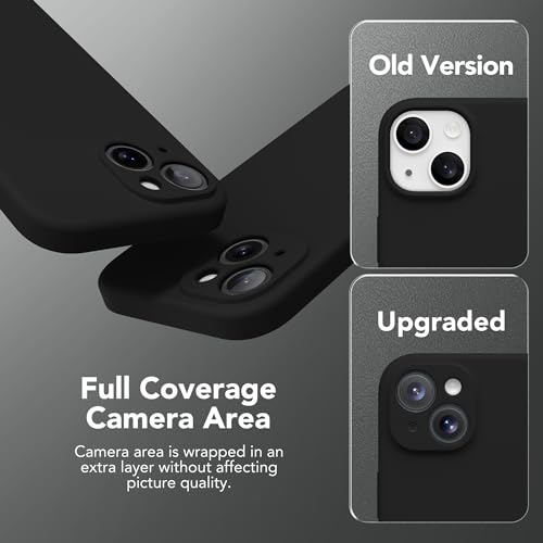 Image of Magnetic for iPhone 15 Plus Case, Compatible with MagSafe, [Full Camera Protection][Screen Protector] Silicone Shockproof Protective Phone Case for iPhone 15 Plus 6.7 inch, Black
