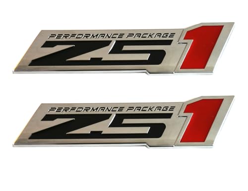 Image of 2pcs Z51 Performance Package Emblem Engine Hood 3D Badge Decal Replacement for Z51 (Chrome), EI-SilveCutom#2