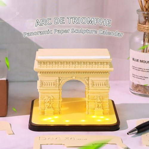 Calendrier 3D personnalisé cadeau de naissance et fête bloc-notes LED Triomphe - 5