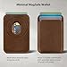 Belemay Minimal Wallet Compatible with Magsafe, Strong Magnetic Card Holder for 1-2 Cards, Unique Crazy Horse Leather, Compatible with iPhone 17/16/15/14/13/12 Series and MagSafe Cases, Vintage Brown