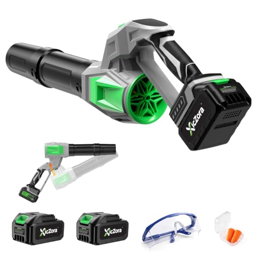Cordless Leaf Blower, 850 CFM Brushless Motor Battery Powered, 2×5.0Ah