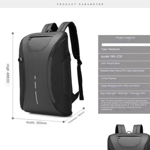 Sac à dos pour homme élégant et simple avec compartiments professionnels