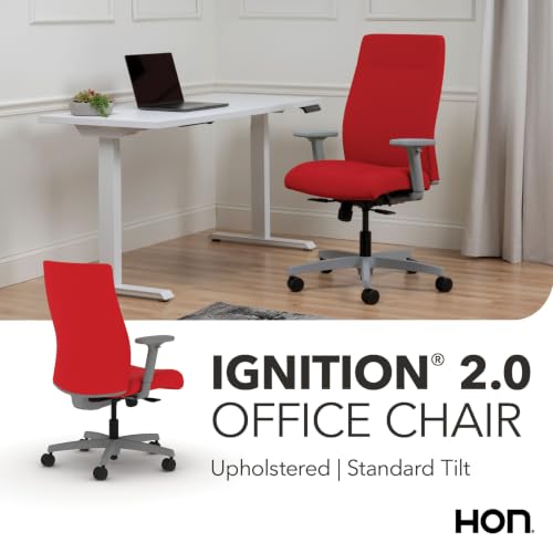 Image of HON Ignition 2.0 Ergonomic Office Chair, Lumbar Support, Desk Chair, Ruby