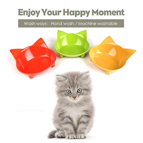 Cat Bowl Cat Food Bowls Non Slip Dog Dish Pet Food Bowls Shallow Cat Water Bowl Cat Feeding Wide Bowls to Stress Relief… - Image 7