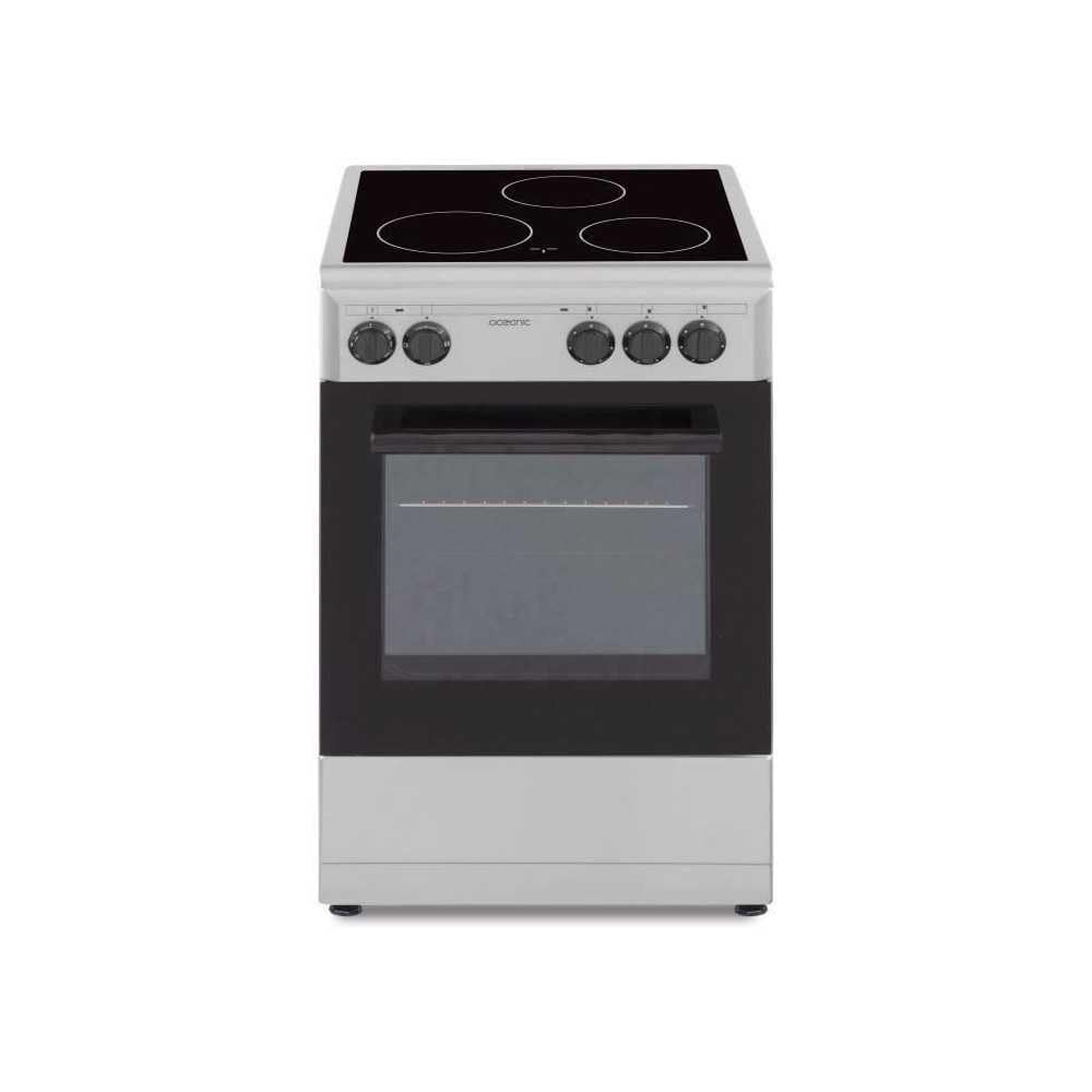 OCEANIC - Cuisiniere vitrocéramique 50 x 50 cm, four convection naturelle, four 48L silver