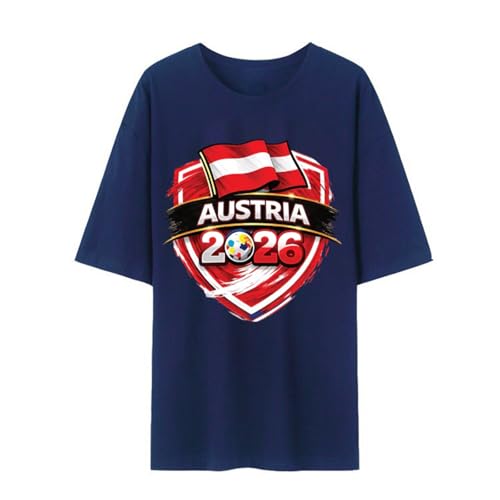 Camisetas Futbol Camisetas Verano Hombre, Camiseta Holgada para Aficionados: Camiseta Informal de Manga Corta para el Día Internacional