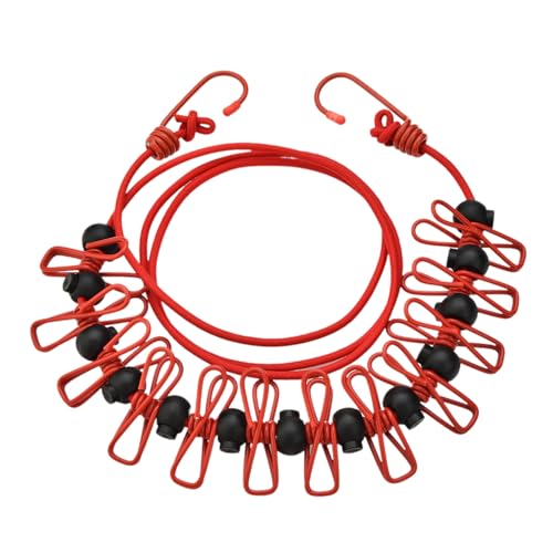QIEIEI Stretch Clotheslines Elastics Clotheslines Travel Washing Line Adjust Able Retractable Airer Proof Rope with 12Clip
