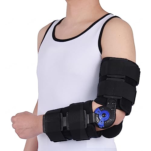 MYXJX Reposabrazos, brazalete telescópico ajustable para el período posterior a las operaciones en tendinitis y codo de tenista, para aliviar el dolor para hombres y mujeres (Right)