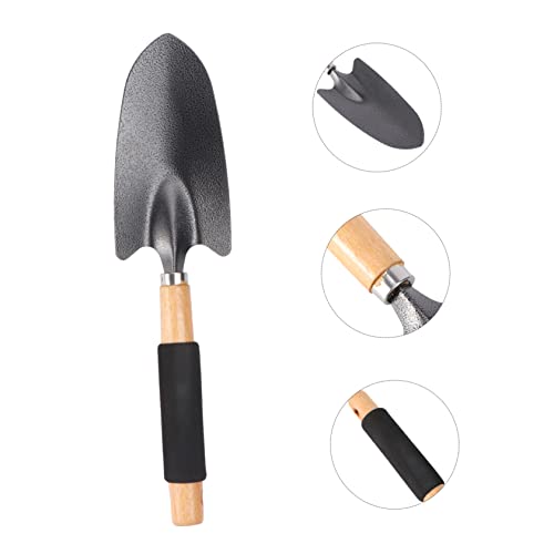 Paleta de jardín con mango de madera para excavación miniatura 3