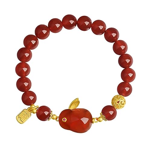 Bracelet agate rouge femme argent S925 vent national